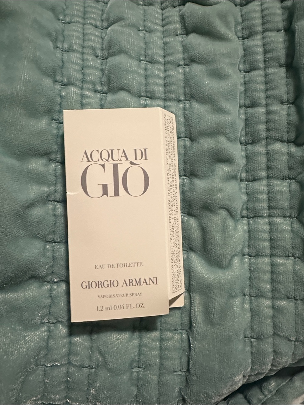 4/$15 Giorgio Armani Acqua di gio sample